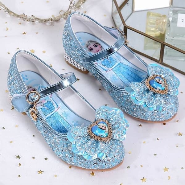 Elsa Prinsesse Piger Paillet Lyserøde Sko ZX 18,5 cm / Kage 18.5 cm / cocoa 29