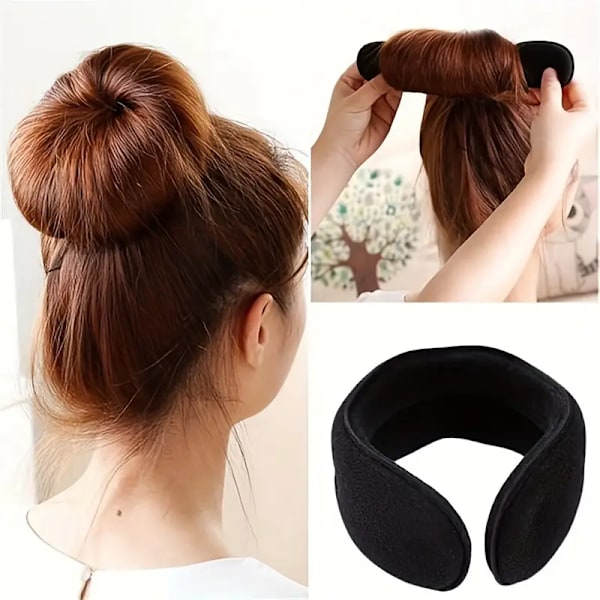 Heta 2025 2st Magic Foam Donut Twister Hår Magic Bun Creator Foam Bun Styler Håraccessoarer för kvinnor