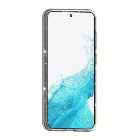 Kompatibel med Samsung Galaxy S24 Plus mobilskal, glänsande - svart