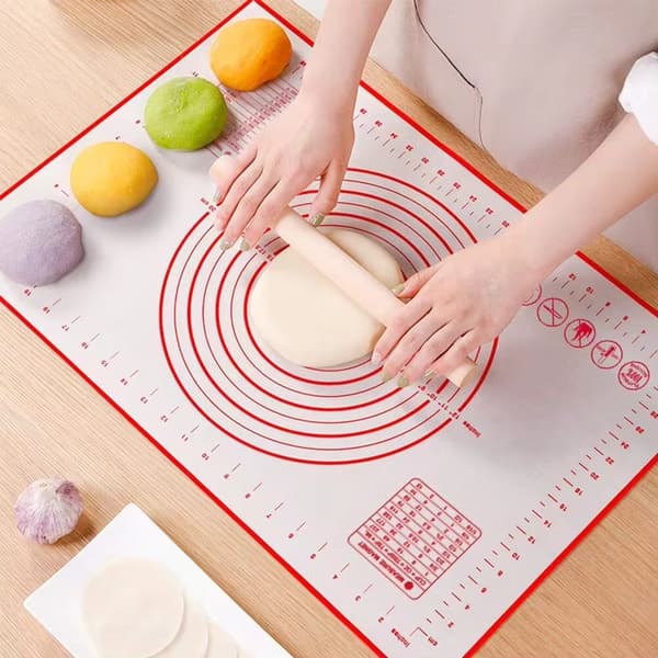 Silikone bageunderlag - non-stick - 40x60 cm - bagemåtte multifärg multicolor