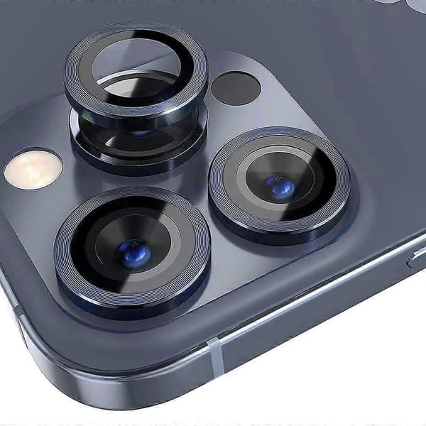 Kompatibel med iPhone 15 Pro Kameralinsskydd-lingling} Multicolor Blue