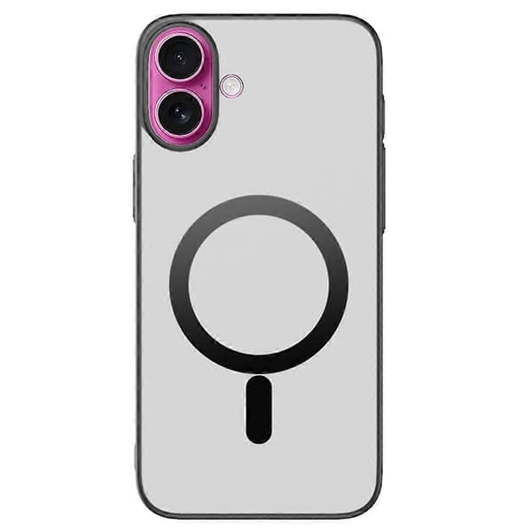 For iPhone 16 Deksel Kompatibelt med MagSafe Matt PC Bakdeksel --lingling} Multicolor Black