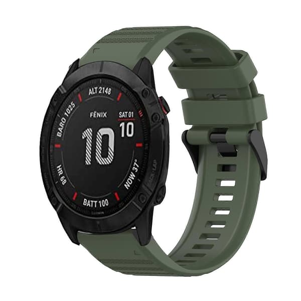 Silikone Urrem Til Garmin Fenix 6X-lingling} Army Green