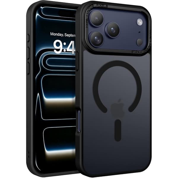 Kompatibel med iPhone 17 Pro Max - Magsafe Matt Skal - Svart black