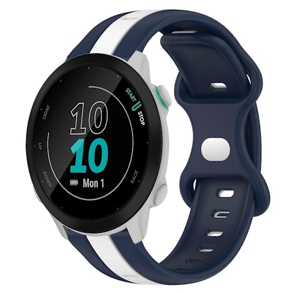 Silikone Urrem Til Garmin Forerunner 55-lingling} White Blue