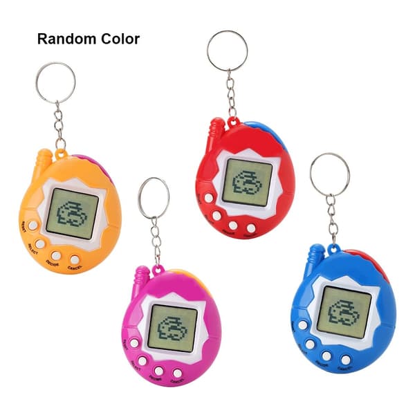 2-pak Tamagotchi Virtuelle Kæledyrs Nøgleringe - Retro LCD Digitalt Spil, Mini Elektronisk Legetøjsgave til Børn
