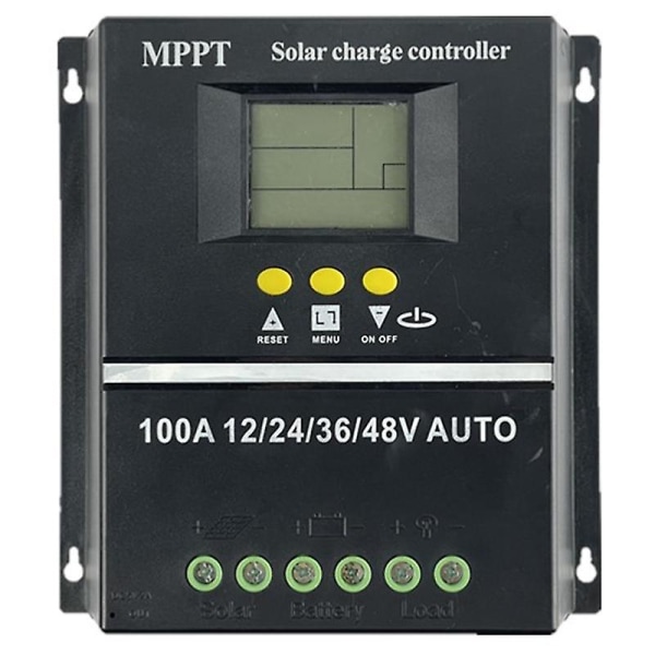 Pwm 100a 12v 24v 36v 48v Auto Solar Panel Charge Controller Solar Pv Batteriladdare Med Lcd Mppt