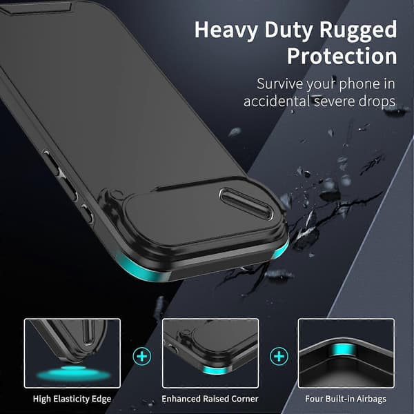 TPU + PC Telefonfodral Kompatibelt med iPhone 17 Pro-lingling} Black iPhone 17 Air