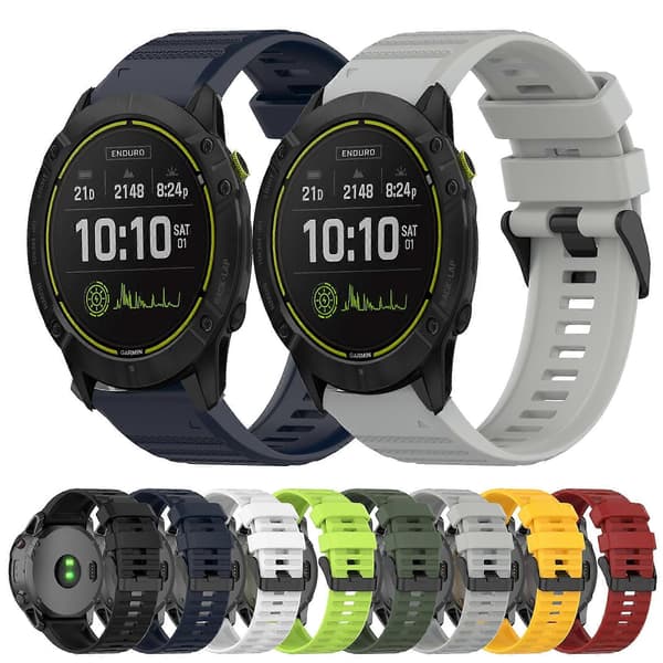 Silikonklokkereim for Garmin Enduro-lingling} Lime Green