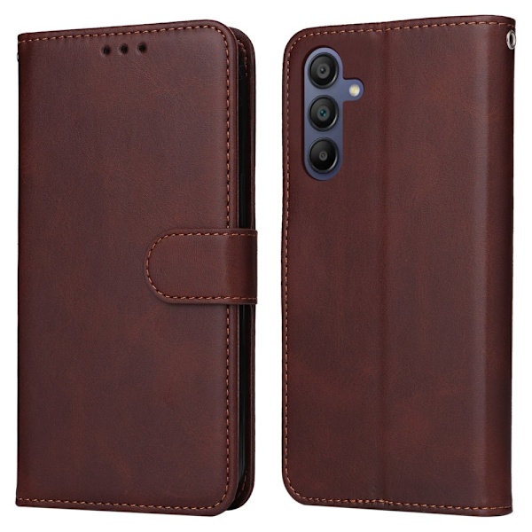 Hot 2025 Samsung A16 PU Læder Wallet Case - Flere Farver Brown Brun