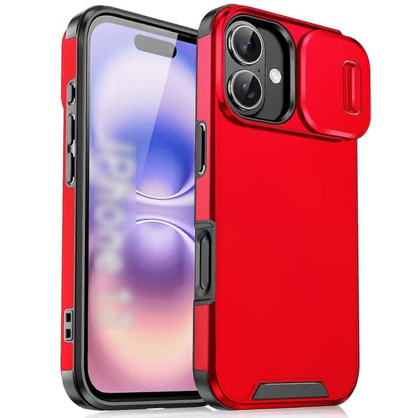 TPU + PC Telefoncover Kompatibelt med iPhone 17 Pro-lingling} Red iPhone 17