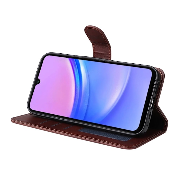 Hot 2025 Samsung A16 PU Læder Wallet Case - Flere Farver Brown Brun