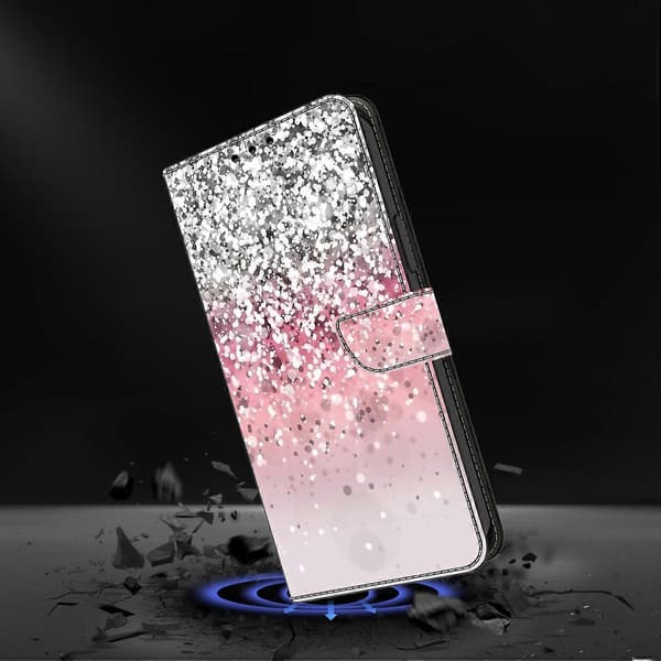 Kompatibel med iPhone 17 Air Fodral Magnetlås 3D Mönster Läder Plånbok Telefonfodral-lingling} Multicolor Gradient