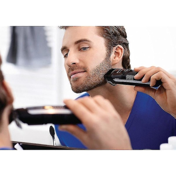 Vakuum professionell skäggtrimmer för män Stubbtrimmer Mustasch Justerbar skäggstyling Elektrisk rakmaskin 0,5-18mm