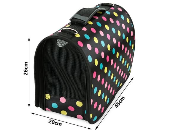 Transporttasker til katte og hunde - sorte transportburetasker Black l