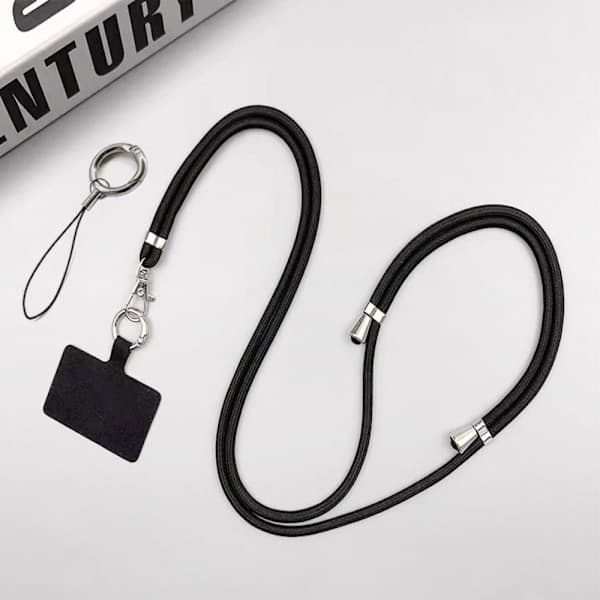 Musta puhelimen kaulanauha black