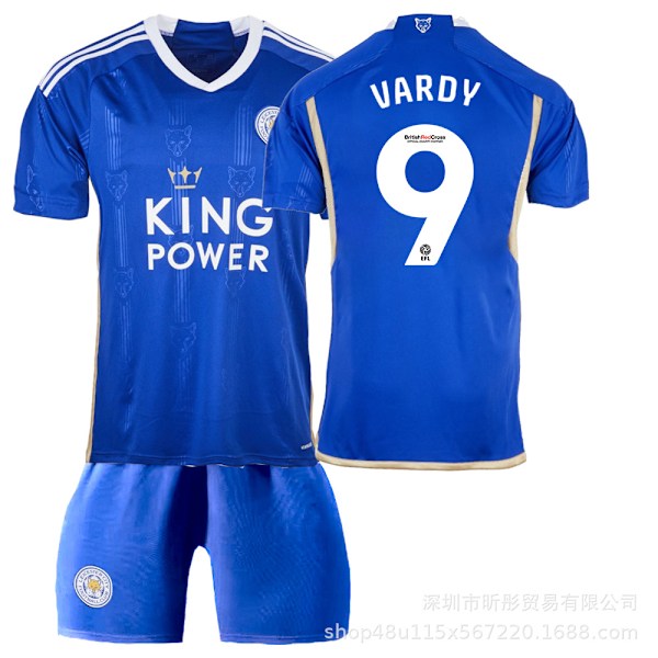 Ny produktkampanj! Högkvalitativ Leicester City hemmatröja 2023 - Vardy 28(150-160cm)