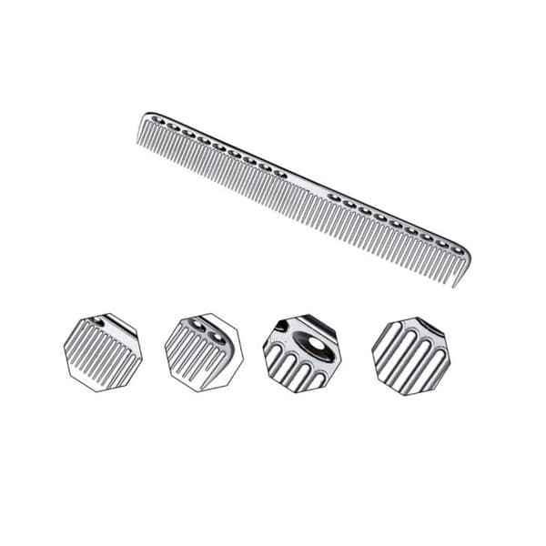Sølvfarvet hårkam i rustfrit stål, 21,5 cm Silver 21.5cm-21.5cm