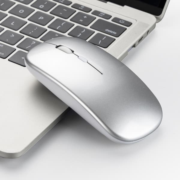 2.4G Trådløs Mus - Støjsvag Optisk Computermus Silver