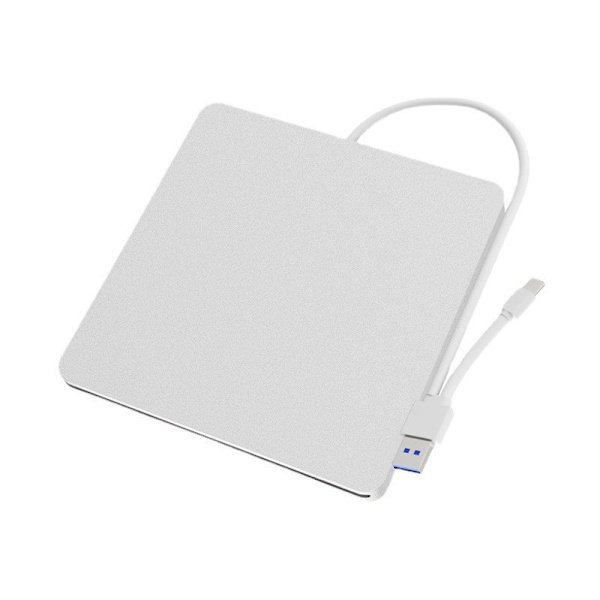 Ekstern DVD-drev med USB-C-interface, ekstern CD-afspiller/brænder, egnet til bærbare computere/Macs/MacBook Pros/Airs/Windows.