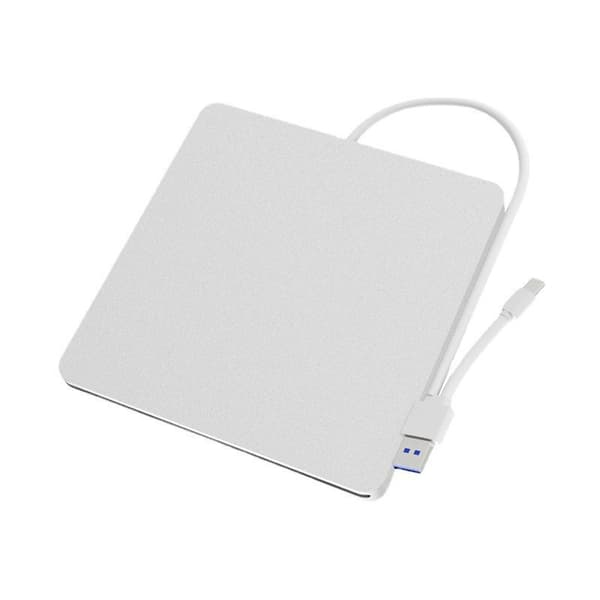 Extern DVD-enhet med USB-C-gränssnitt, extern CD-spelare/brännare, lämplig för bärbara datorer/Macs/MacBook Pros/Airs/Windows.