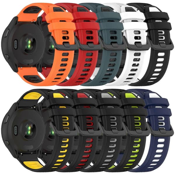 Silikone Urrem Til Garmin Vivoactive 4S-lingling} Black Red