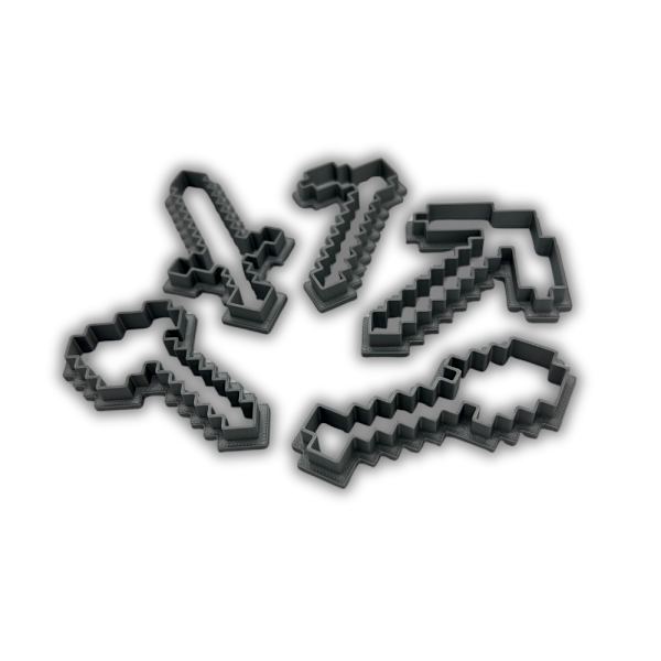 Minecraft Værktøj Kageudstikker Sølv M Silver m