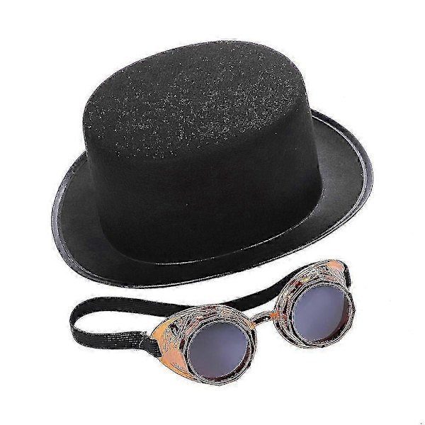 Steampunk Hatt Med Avtakbare Briller Punk Hatt Steampunk Hatt-lingling}