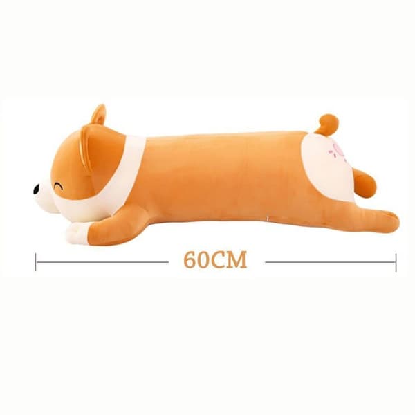 Stor Corgi plyslegetøj, kæmpe udstoppet dyrepude, 60 cm.
