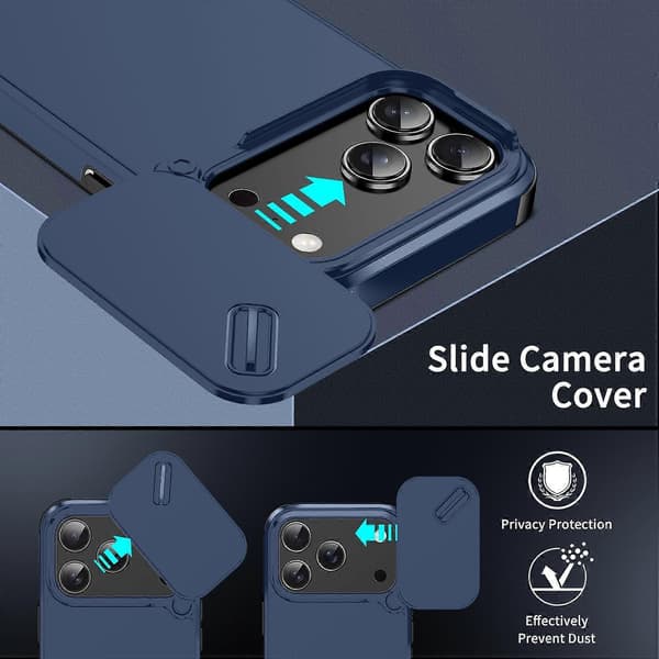 TPU + PC Puhelinkotelo Yhteensopiva iPhone 17 Pro-linglingin kanssa Blue iPhone 17 Pro Max