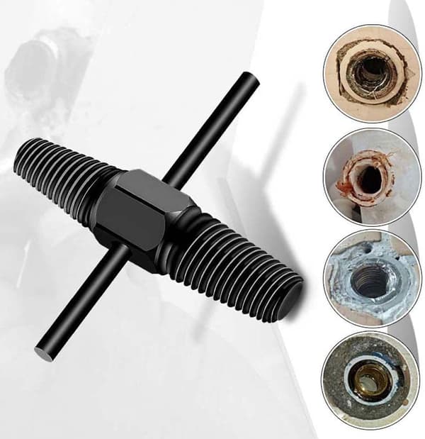 Alsidig dobbelt-hovedet skrueudtrækker (1/2\" og 3/4\") til rørfittings, ventiler