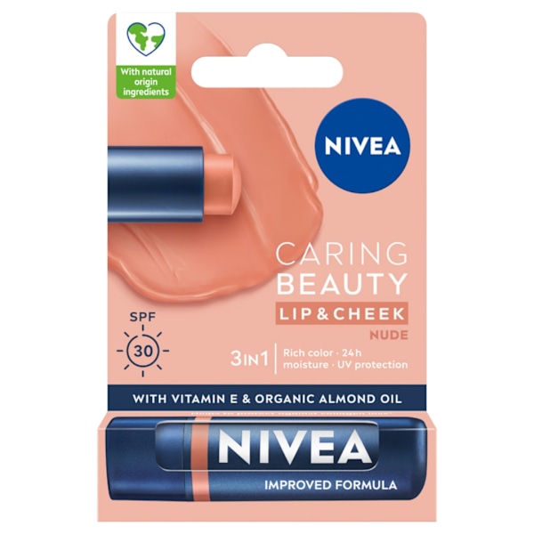 Nivea Vårdande Läppbalsam 3-i-1 Nude/ 4/8 g