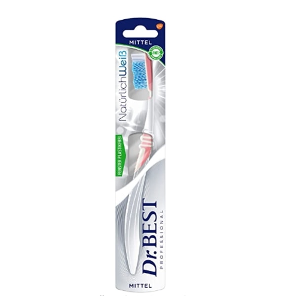 Dr Bäst/ Naturligt Vit/ Tandborste/ Medium/ 1 styck