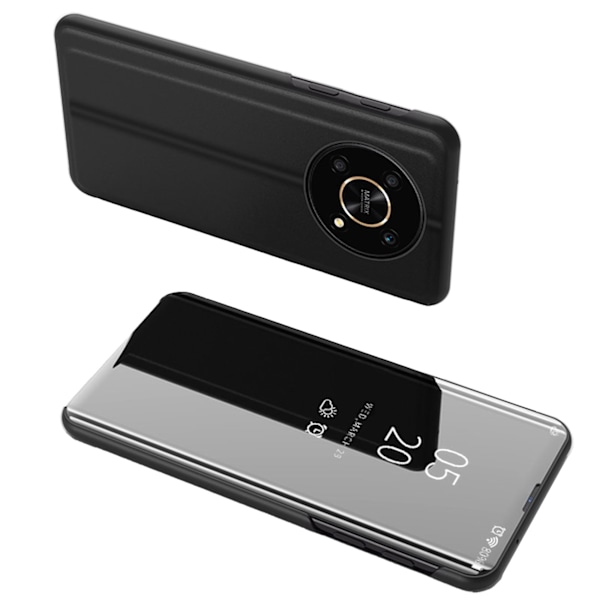 Honor X9/X9 5G/X30/Magic4 Lite Svart Clear View Fodral med Flip-