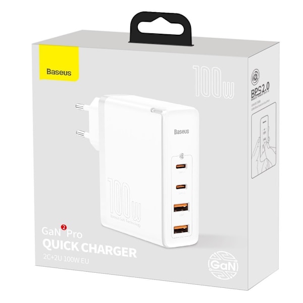 Baseus GaN2 Pro Snabbladdare 100W USB/USB-C Quick Charge 4+ Powe