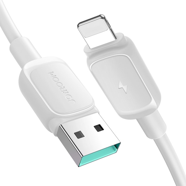 Joyroom Flerfärgskabel A14 Lightning/USB-A 2.4A 1.2 m – Vit