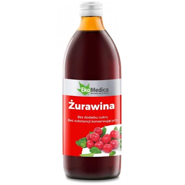 100% Tranbärsjuice EkaMedica/ 1000 ml - Högkvalitativt Tranbärse