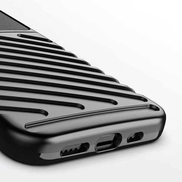 Blixtskal Flexibel Pansarfodral för iPhone 13 Pro Svart