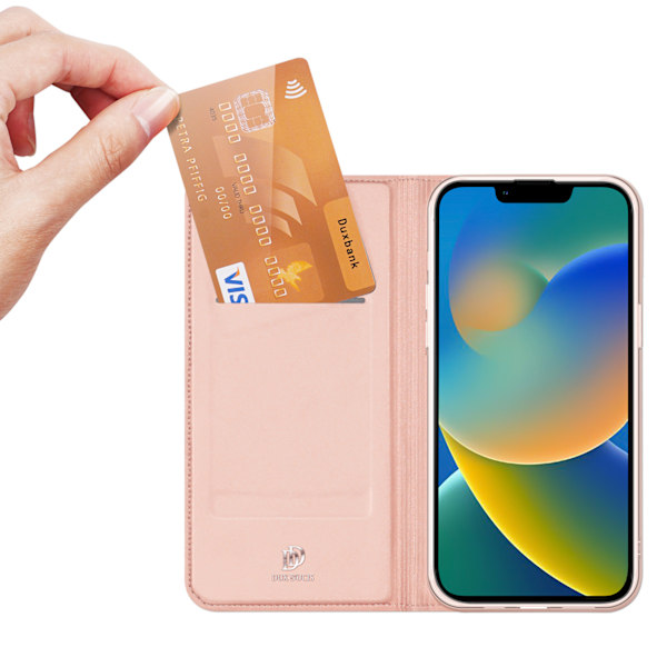 Dux Ducis Skin Pro Fodral med Flik för iPhone 14 Plus Rosa