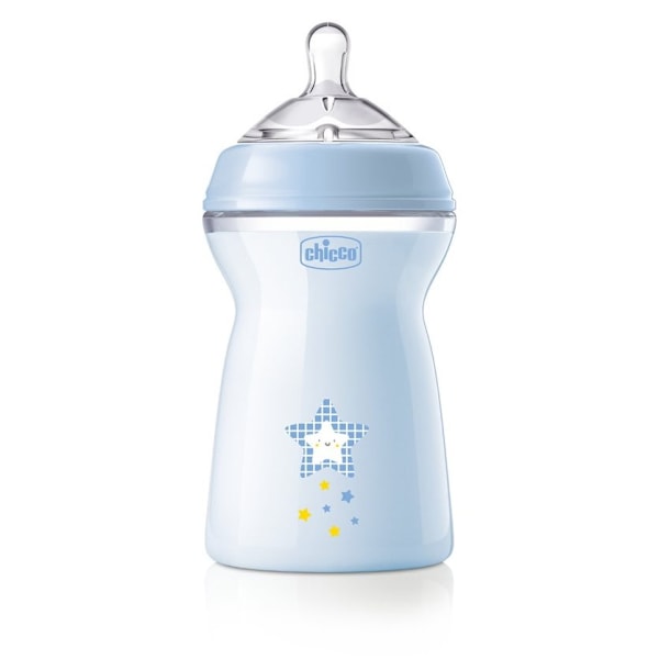 NaturligKänsla Flask med snabbtflödesnapp från Chicco - 6m+/ Blå