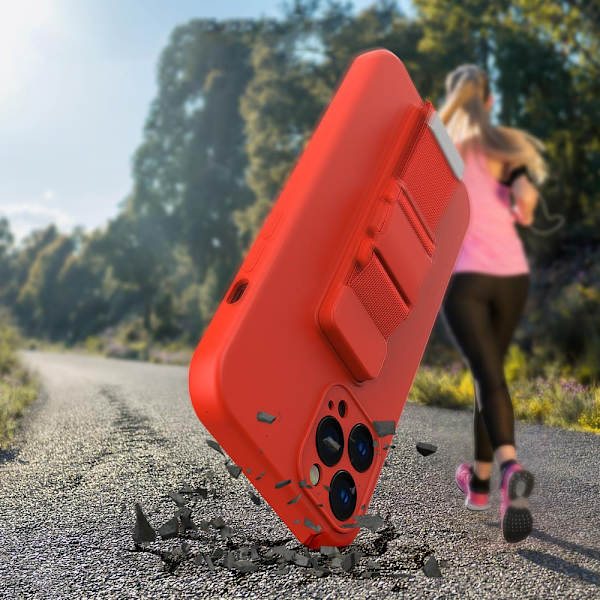 Skyddande Blå Silikonfodral med Axellänk för iPhone 12 Pro