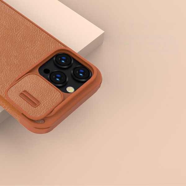 Nillkin Qin Pro Läderfodral för iPhone 14 Pro Max med Kameraskyd