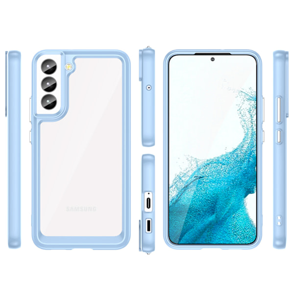 Skyddande Blå Fodral för Samsung Galaxy S23+ med Flexibel Ram -