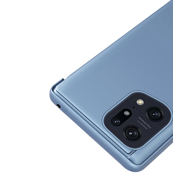 Oppo Find X5 Pro Svart Flipfodral med Clear View-funktion