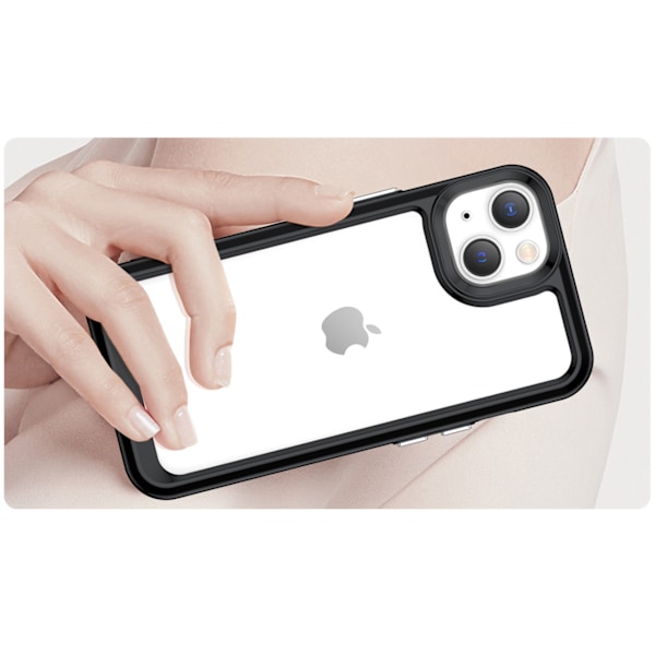 iPhone 14 Plus Robust Skal med Gelram i Svart - Outer Space Coll