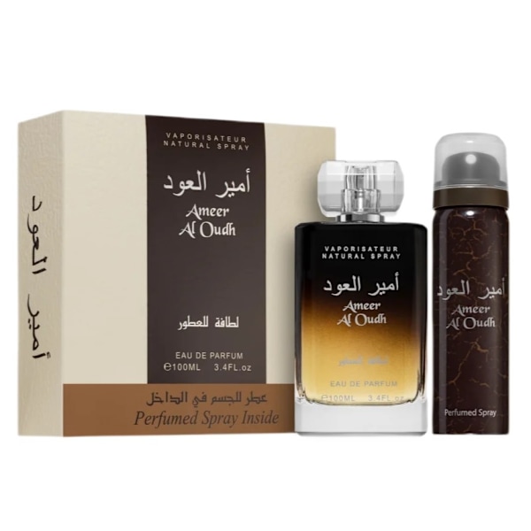 Lattafa Ameer Al Oudh Parfymset - Eau de Parfum 100 ml + Deodora