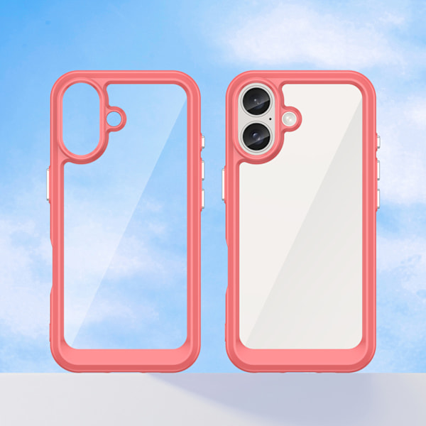 Skyddsfodral Outer Space med gelram för iPhone 16 Plus - Röd