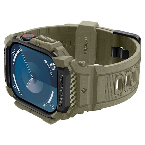 Spigen Rugged Armor Pro Armband för Apple Watch 10 (46 mm) - Grö