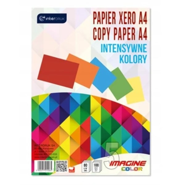Färgade Pappersark A4/ 100-pack/ Hög Kvalitet