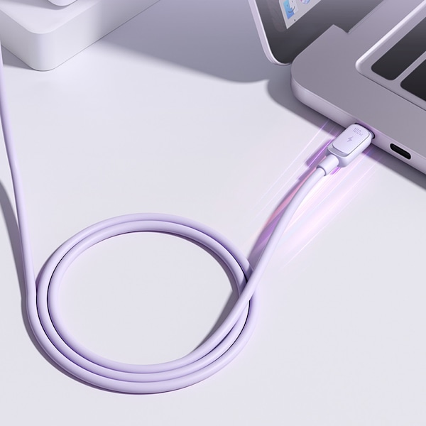 Joyroom Multi-Color USB-C till USB-C Kabel 100W 1.2m - Lila